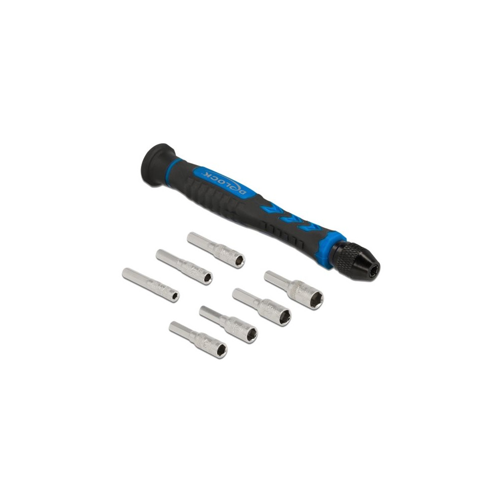 Produktbild för Delock - screwdriver handle with socket set - 8 delar