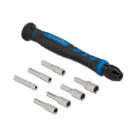 Produktbild för Delock - screwdriver handle with socket set - 8 delar