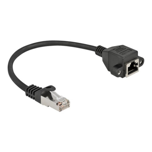 DeLOCK Delock nätverksförlängningskabel - 25 cm - svart