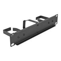 Produktbild för Delock panel för kabelhantering - 1U - 10" - with 3 metal hooks (2 x horizontal, 1 x vertical)