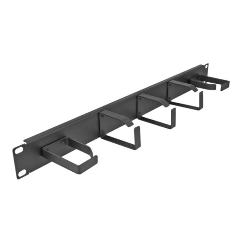 DeLOCK Delock panel för kabelhantering - 1U - 19" - with 5 metal hooks (2 x horizontal, 3 x vertical)