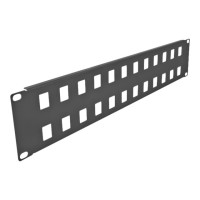 Produktbild för Delock kopplingspanel (tom) - 2U - 19" - snap-in mounting