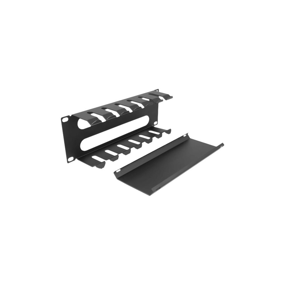 Produktbild för Delock rack cable management routing panel - 1U - 10" - with 2 openings