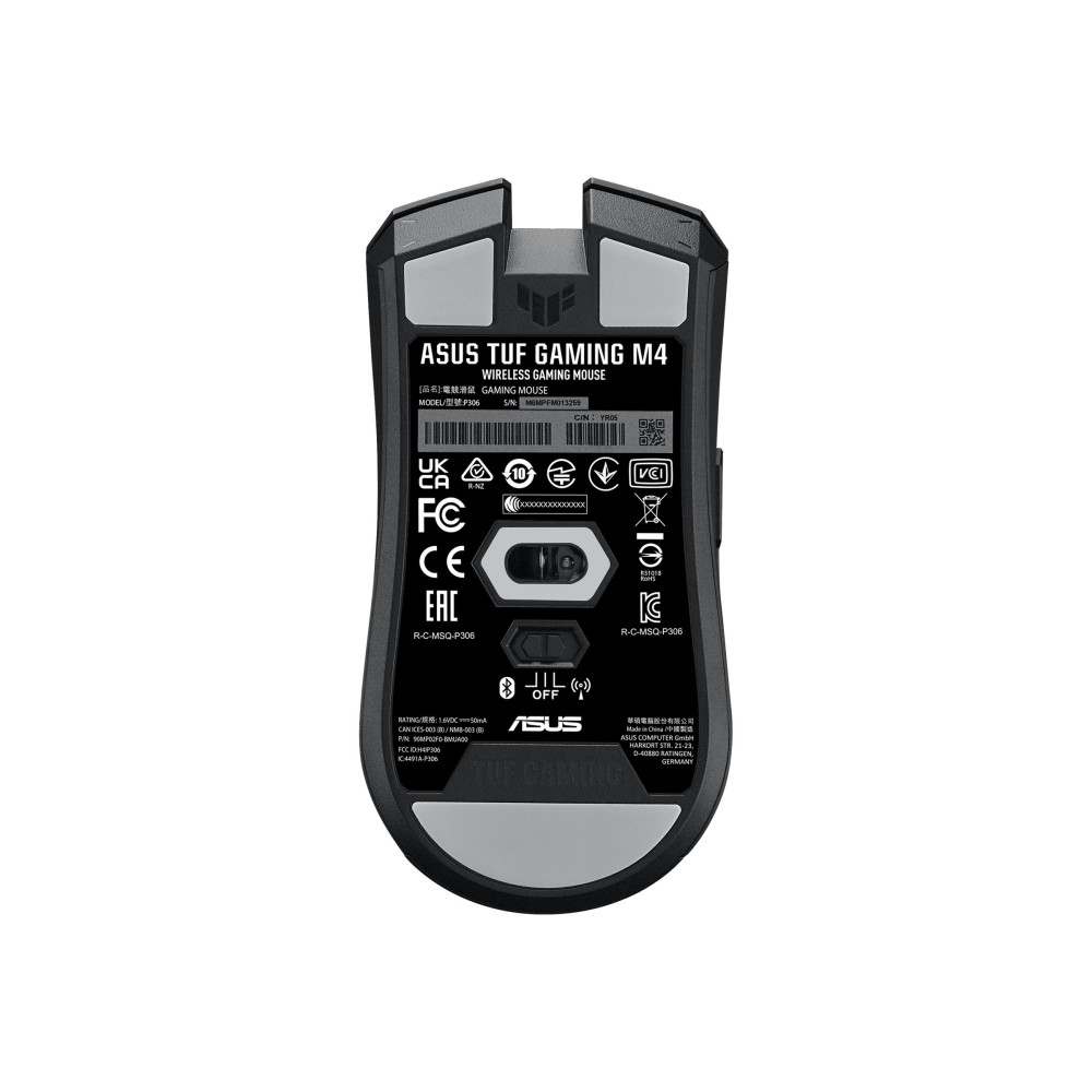 Produktbild för ASUS TUF Gaming M4 - mus - Bluetooth 5.1, 2.4 GHz - svart