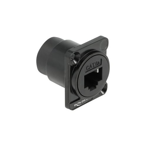 DeLOCK Delock D-Type - network socket mechanism - 1 nätverksuttag - svart