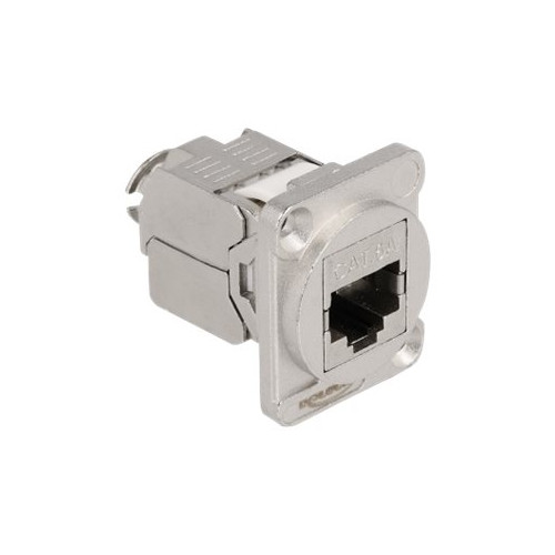DeLOCK Delock D-Type - network socket mechanism - 1 nätverksuttag - svart