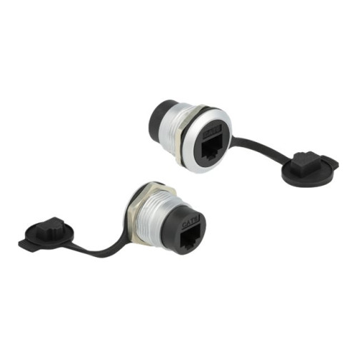 DeLOCK Delock - snäppbar modul - CAT6 with protective dust cap IP67 dust and waterproof - 1 nätverksuttag - svart