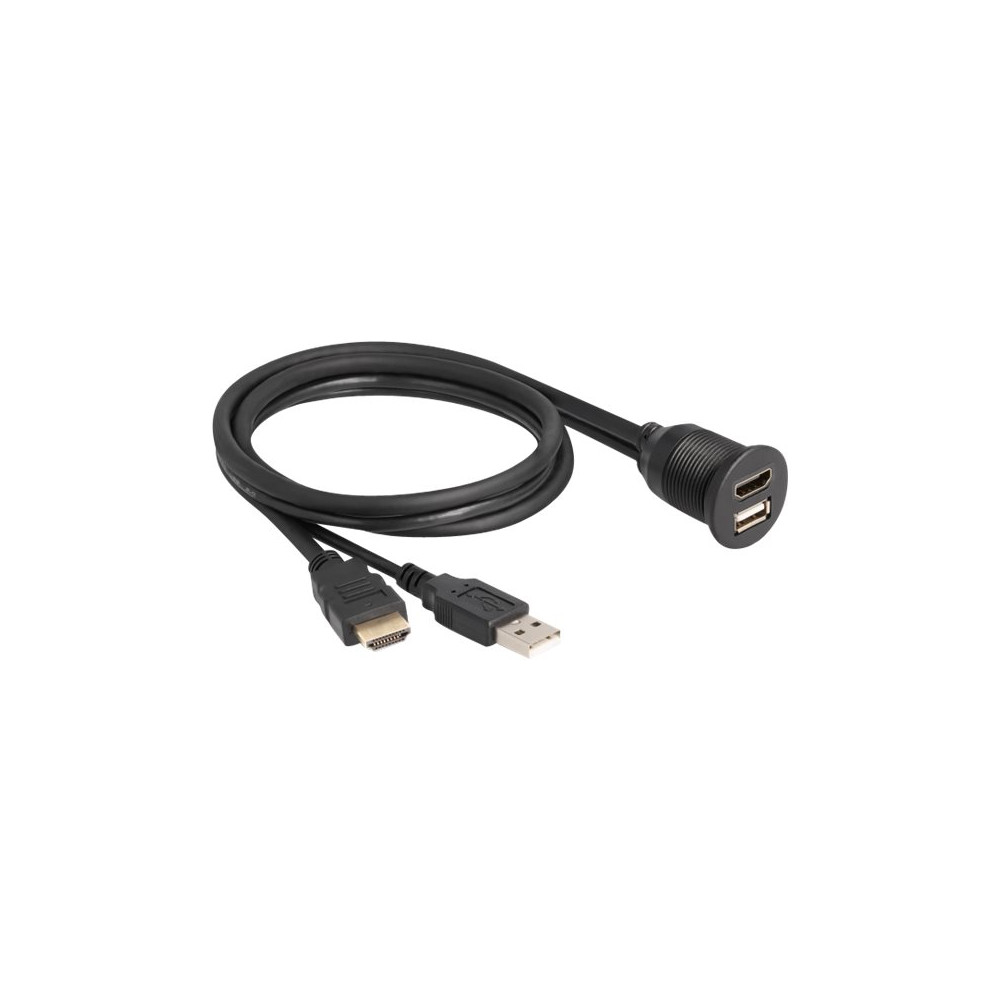 Produktbild för Delock HDMI / USB förlängningskabel - 1 m
