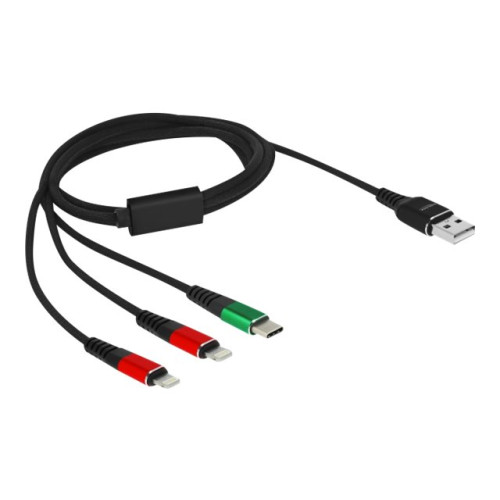 DeLOCK Delock 3 in 1 dedikerad laddningskabel - 1 m