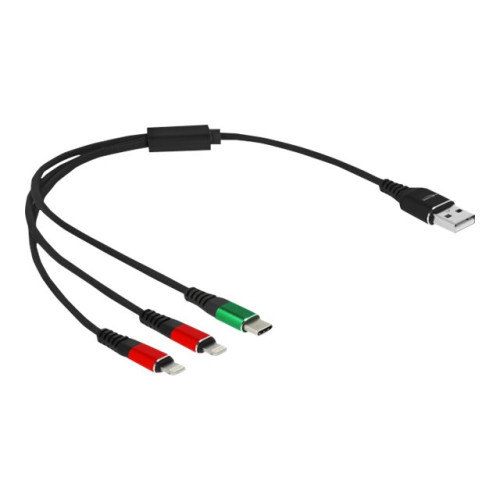 DeLOCK Delock 3 in 1 dedikerad laddningskabel - 30 cm