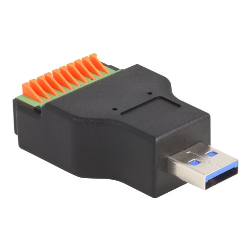 DeLOCK - USB-adapter - USB typ A till 10 stifts terminalblock - Adaptrar & Hubbar
