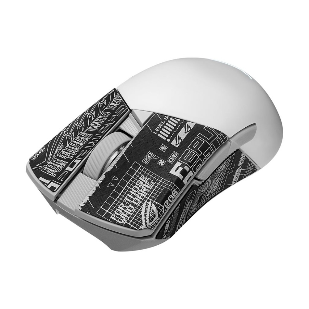 Produktbild för ASUS ROG Gladius III Wireless AimPoint - mus - 2.4 GHz, USB, Bluetooth 5.1 LE - månskensvit