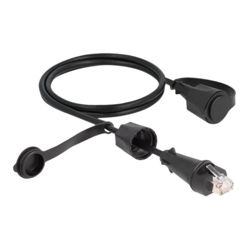 DeLOCK patch-kabel - 1 m - svart - Nätverkskablar
