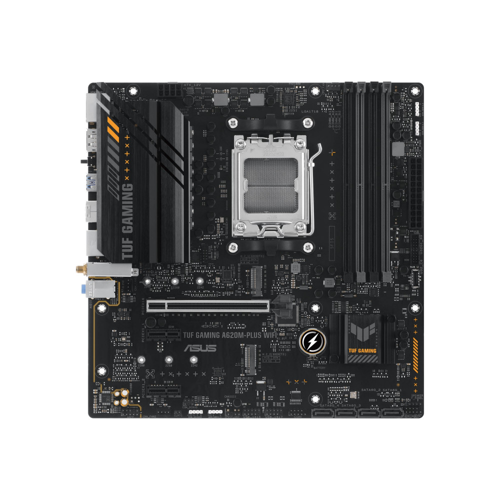 Produktbild för ASUS TUF GAMING A620M-PLUS WIFI - moderkort - micro ATX - Socket AM5 - AMD A620
