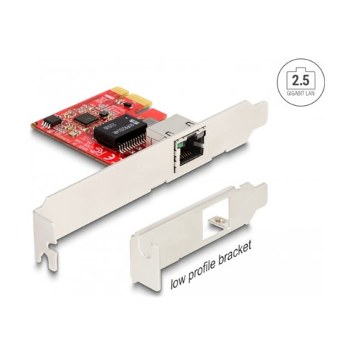 DeLOCK Delock - nätverksadapter - PCI Express x1 - 10M/100M/1G/2.5 Gigabit Ethernet