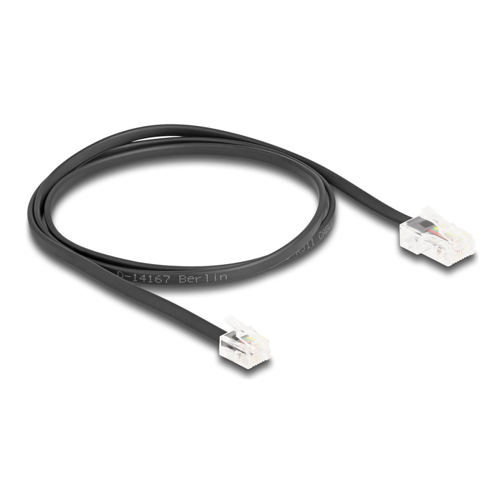 Produktbild för Delock telefonkabel - 1 m - svart