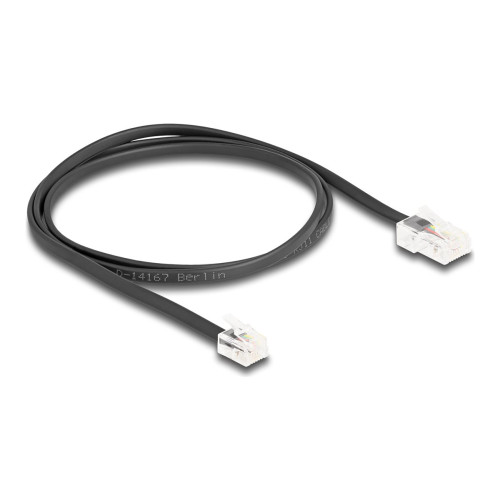 DeLOCK Delock telefonkabel - 1 m - svart