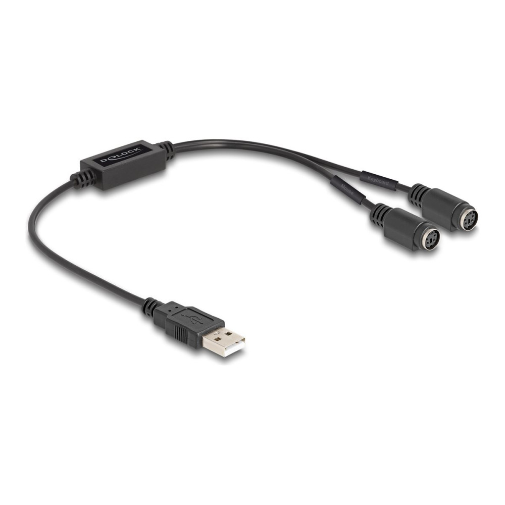 Produktbild för Delock adapter för tangentbord/mus - USB 2.0