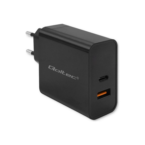 Qoltec Qoltec strömadapter - super snabb, 5-20V, 1.5A - USB-C, USB - 65 watt