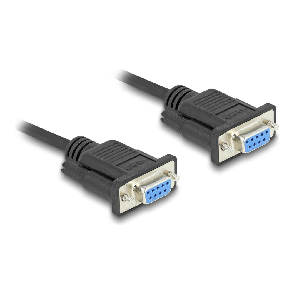 Produktbild för Delock seriell RS-232-kabel - 3 m - svart