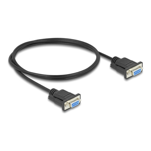 DeLOCK Delock seriell RS-232-kabel - 1 m - svart