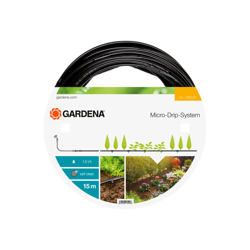 Produktbild för Gardena Micro-Drip-System - droppbevattningslinje - 15 m - lämplig för 4,6 mm (3/16") slang