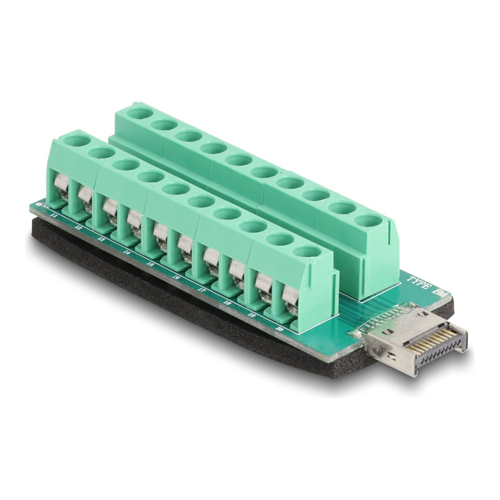 Produktbild för Delock - USB-adapter - 20 pin USB Typ E till 20-pin terminalblock