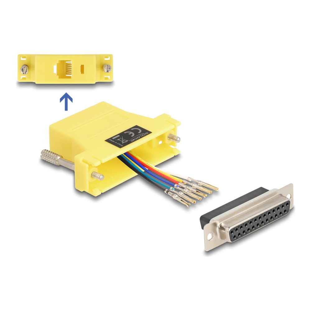 Produktbild för Delock Assembly Kit - seriell adapter - gul