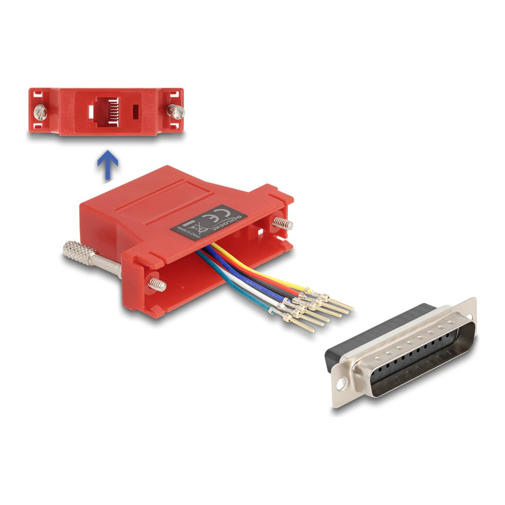 Produktbild för Delock Assembly Kit - seriell adapter - röd