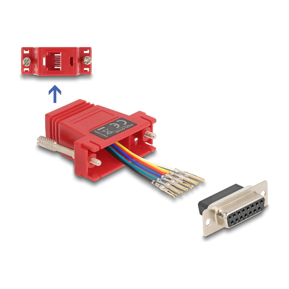 Produktbild för Delock Assembly Kit - seriell adapter - röd