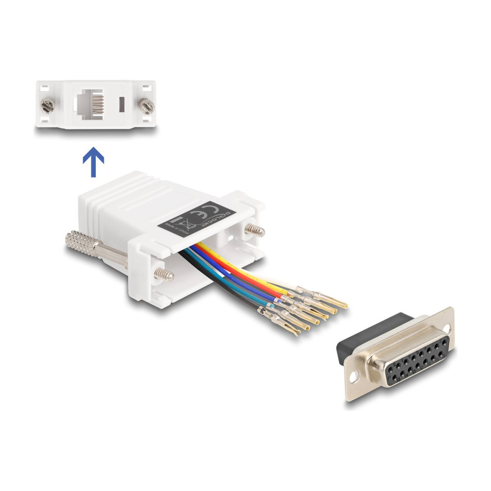 Produktbild för Delock Assembly Kit - seriell adapter - vit