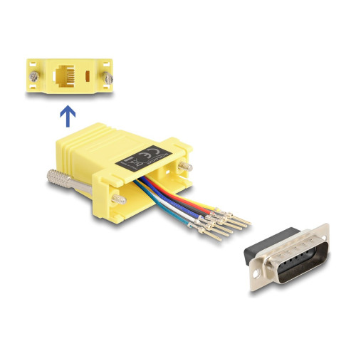 DeLOCK Delock Assembly Kit - seriell adapter - gul