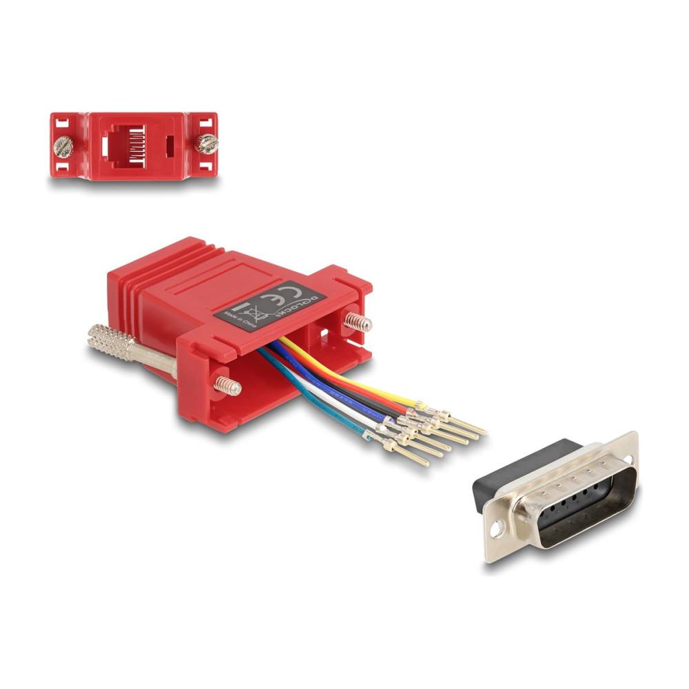 Produktbild för Delock Assembly Kit - seriell adapter - röd