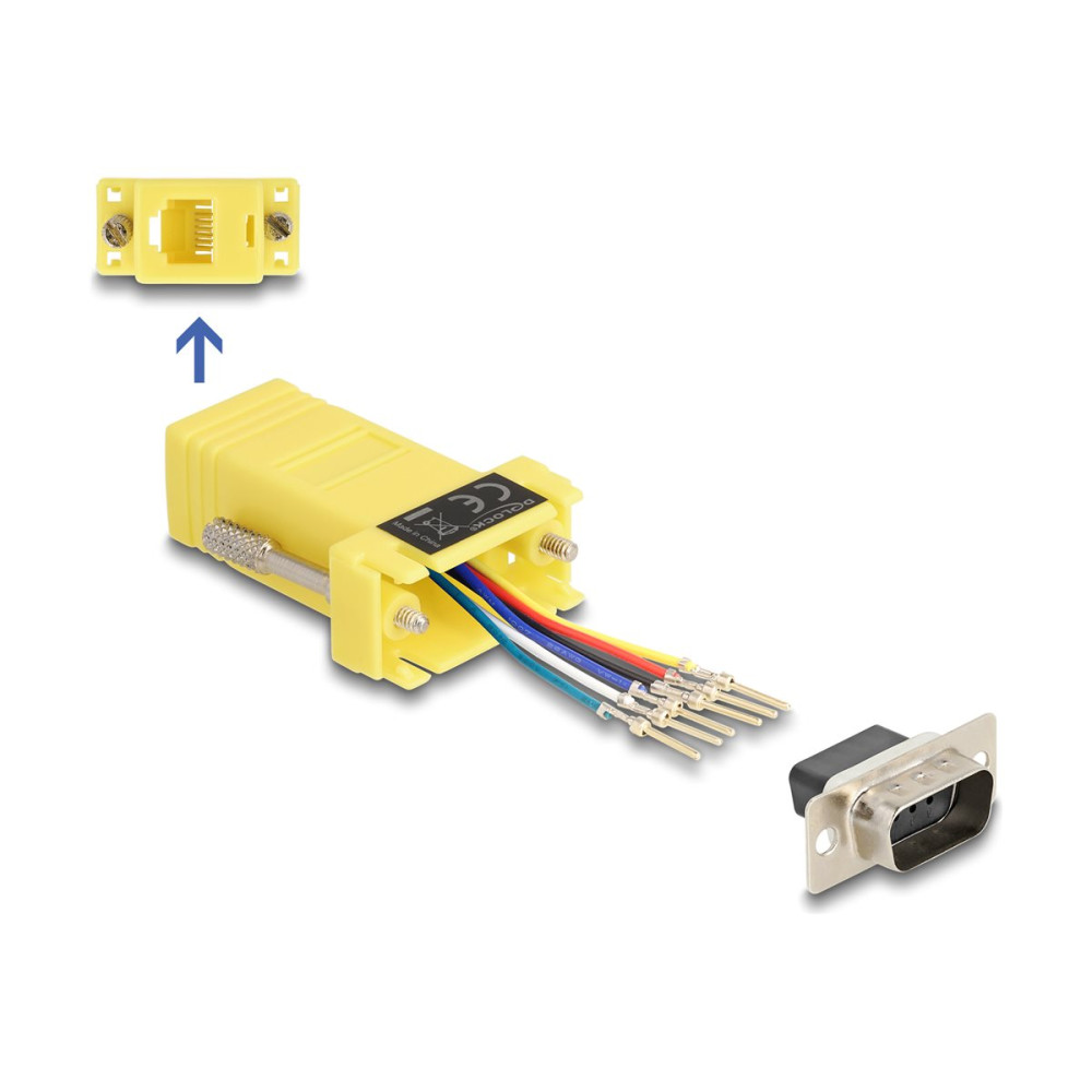 Produktbild för Delock Assembly Kit - seriell adapter - gul