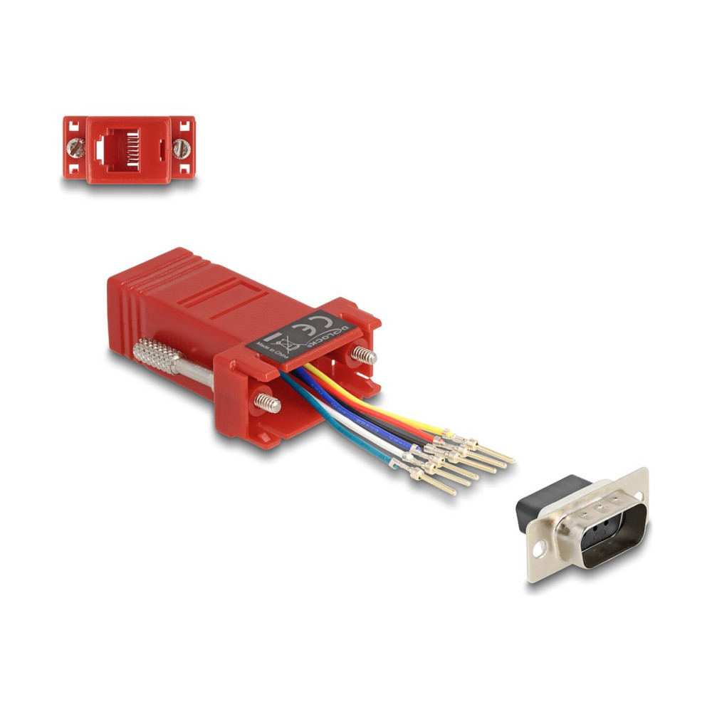 Produktbild för Delock Assembly Kit - seriell adapter - röd