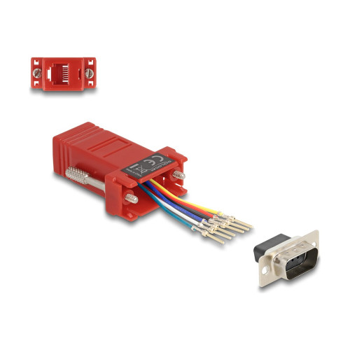 DeLOCK Delock Assembly Kit - seriell adapter - röd