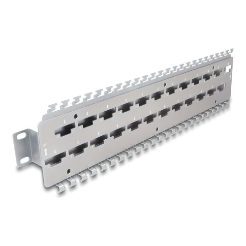 DeLOCK Delock racks kabelhantering routing panel - 1U - 19" - för nätverkskabelkontakter med LSA-anslutning, metall