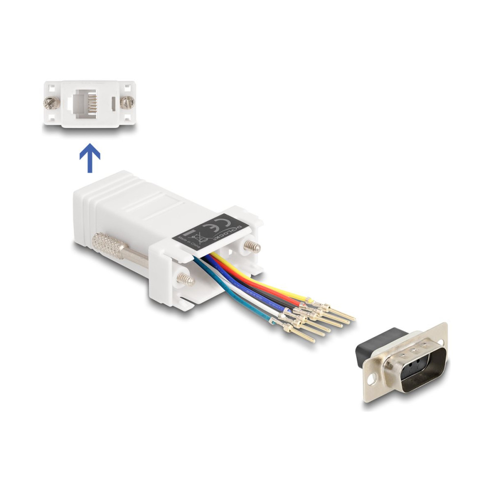 Produktbild för Delock Assembly Kit - seriell adapter - vit