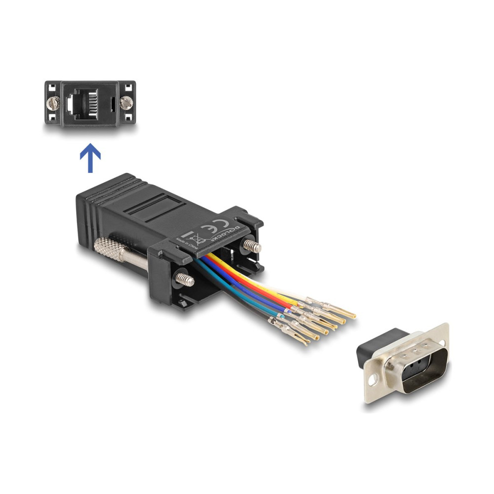 Produktbild för Delock Assembly Kit - seriell adapter - svart