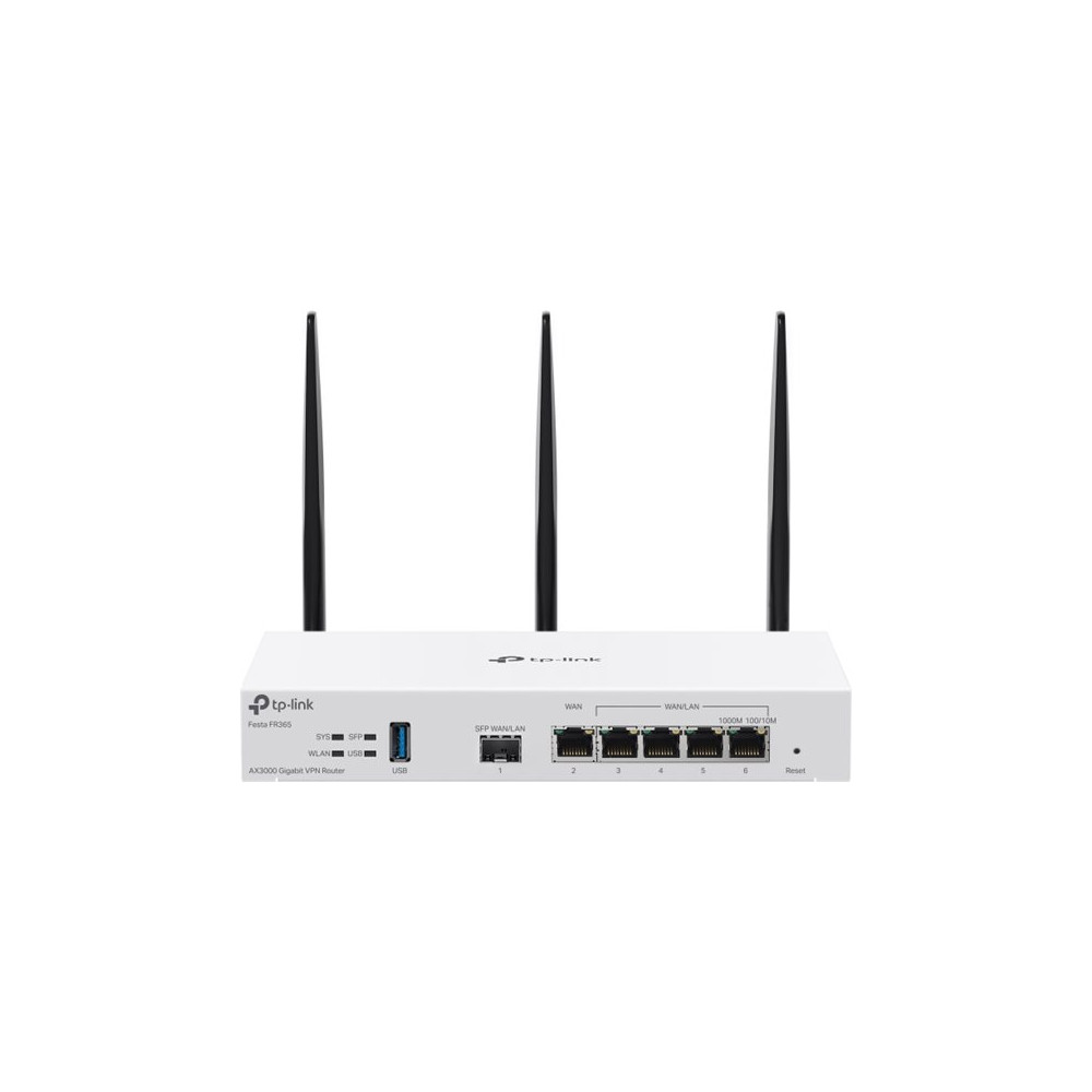 Produktbild för TP-Link Festa FR365 V1.2 - trådlös router - Wi-Fi 6 - skrivbordsmodell, väggmonterbar