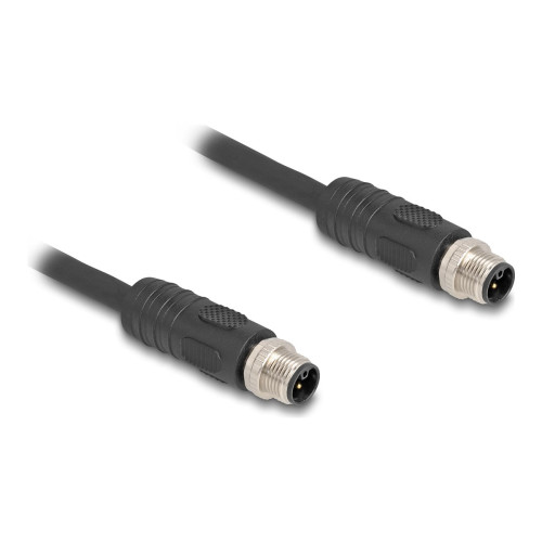 DeLOCK Delock - sensorkabel - 4 stifts M12 till 4 stifts M12 - 5 m