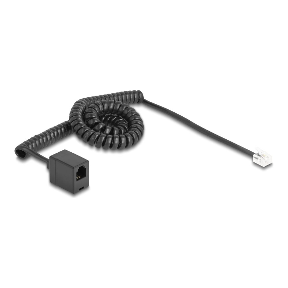 Produktbild för Delock telefonkabel - 3 m - svart