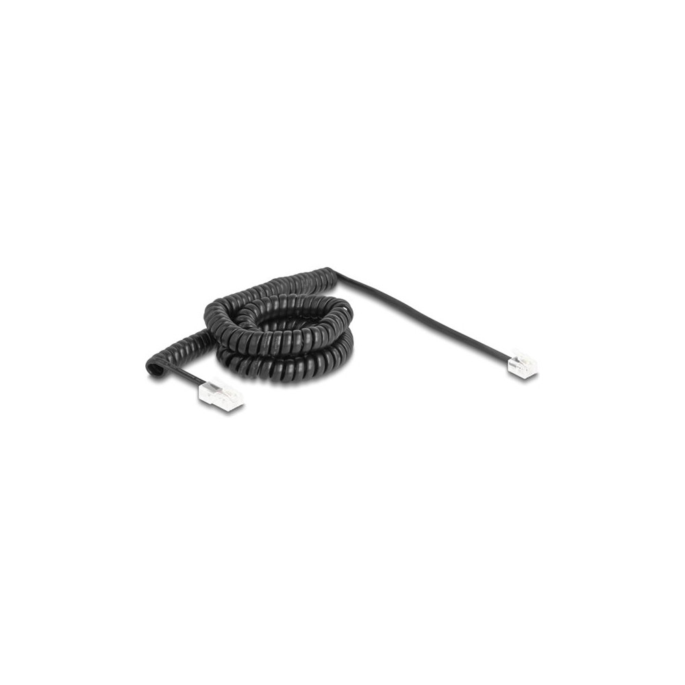 Produktbild för Delock telefonkabel - 5 m - svart