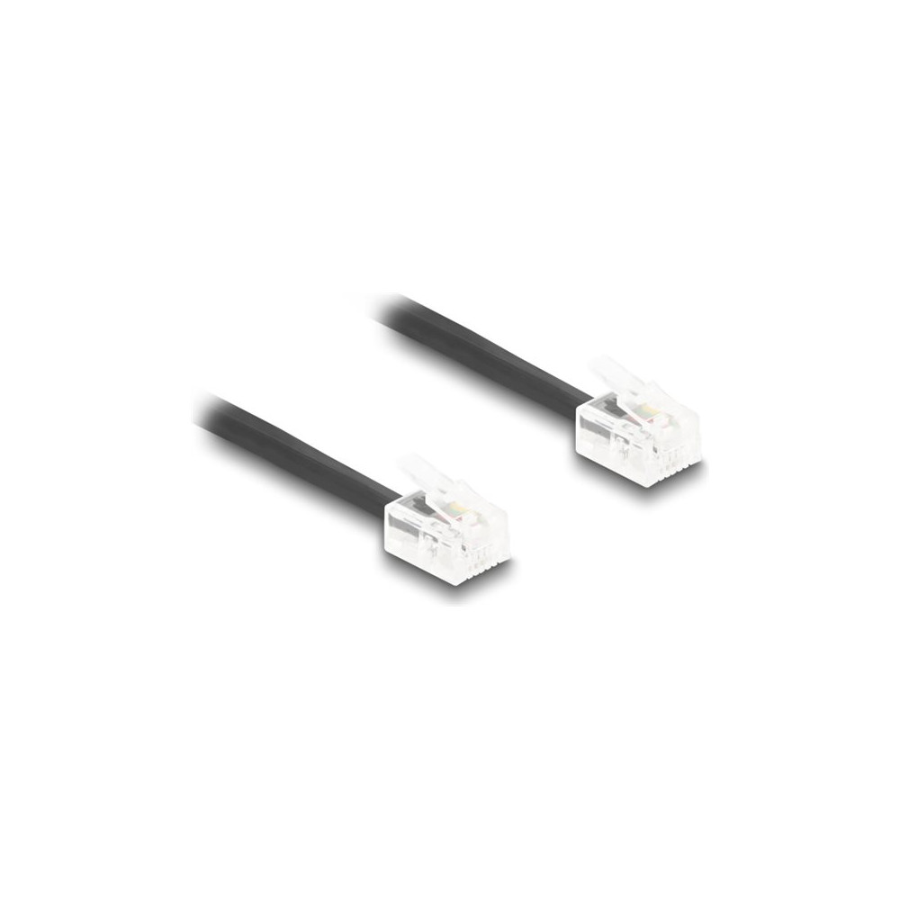 Produktbild för Delock telefonkabel - 1 m - svart