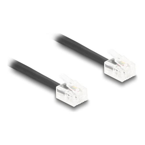 DeLOCK Delock telefonkabel - 1 m - svart
