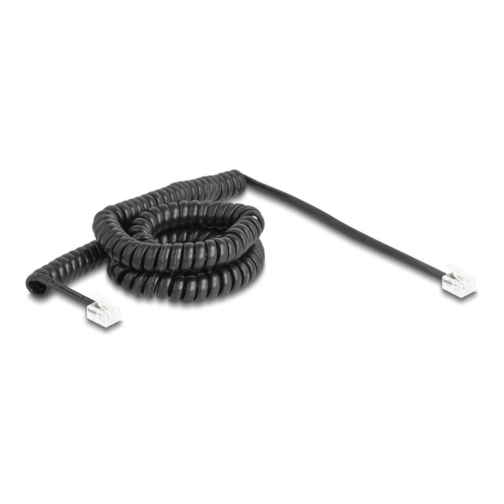 Produktbild för Delock telefonkabel - 5 m - svart