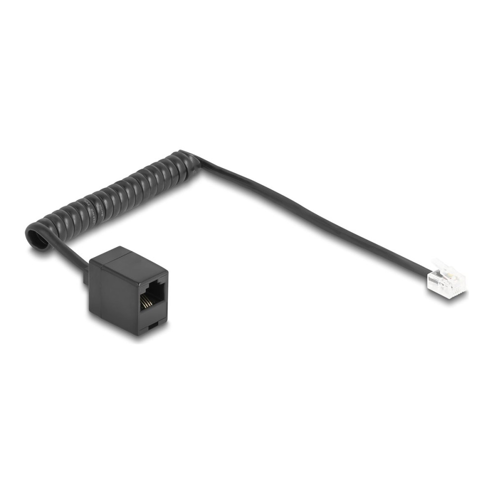 Produktbild för Delock telefonkabel - 1 m - svart