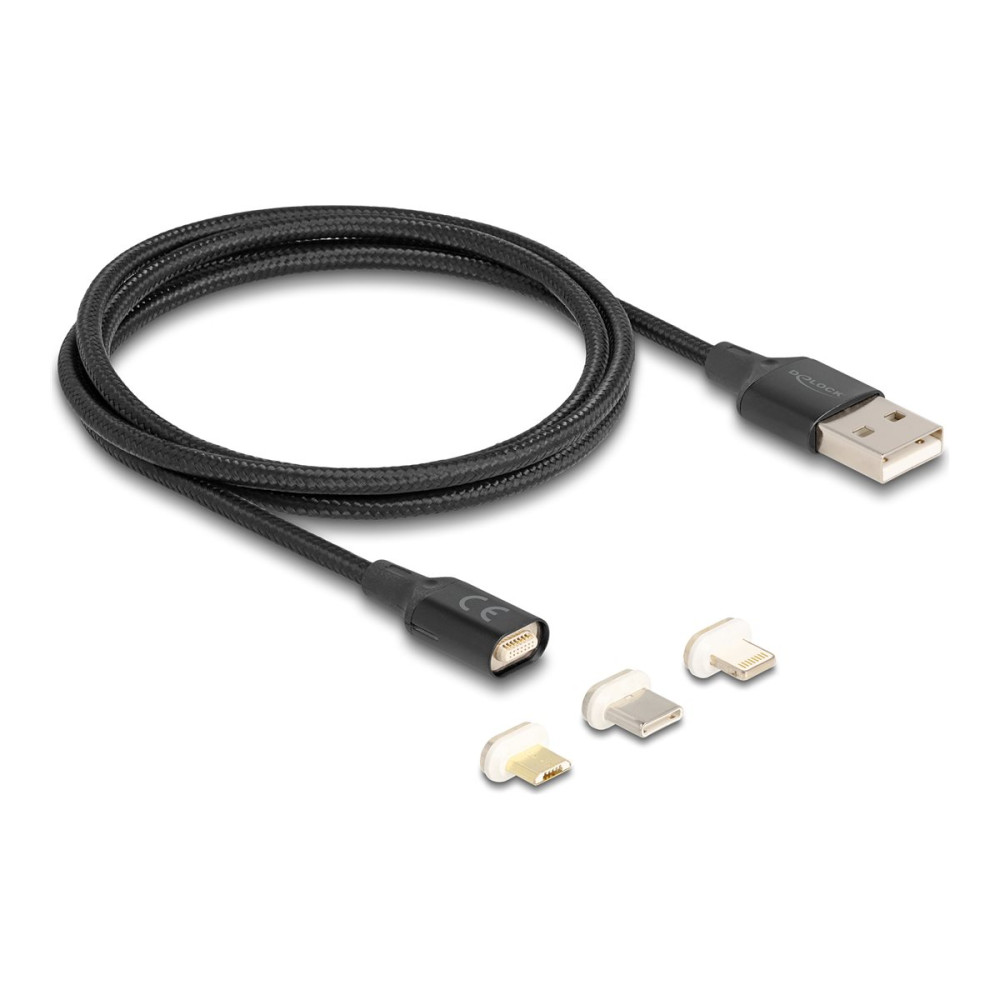 Produktbild för Delock - sats med USB-laddningsadapter - 1 m