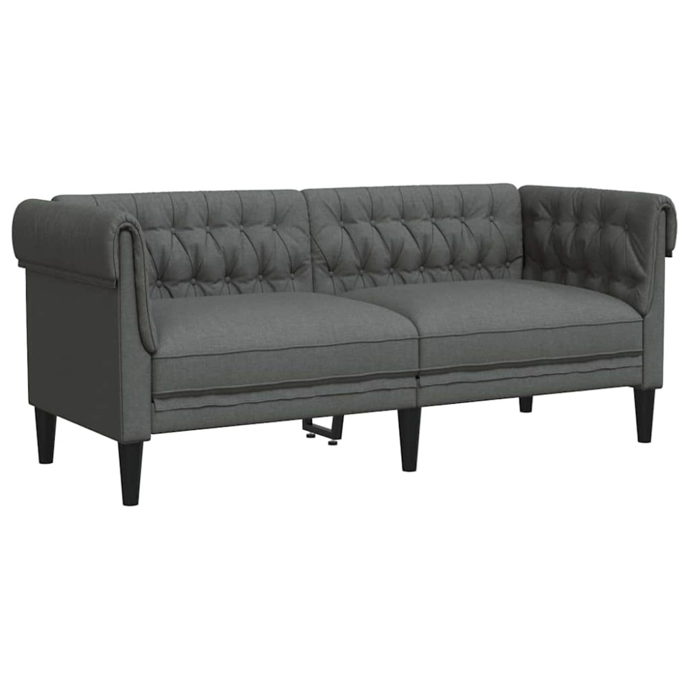 Produktbild för Vardagsrumsoffa 2 pcs Mörkgrå 201,5 x 74,5 x 74,5 cm tyg