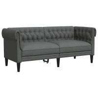 Produktbild för Vardagsrumsoffa 2 pcs Mörkgrå 201,5 x 74,5 x 74,5 cm tyg